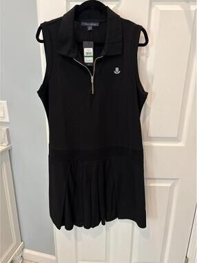 Tommy Hilfiger Solid Tennis Dress Black Size L